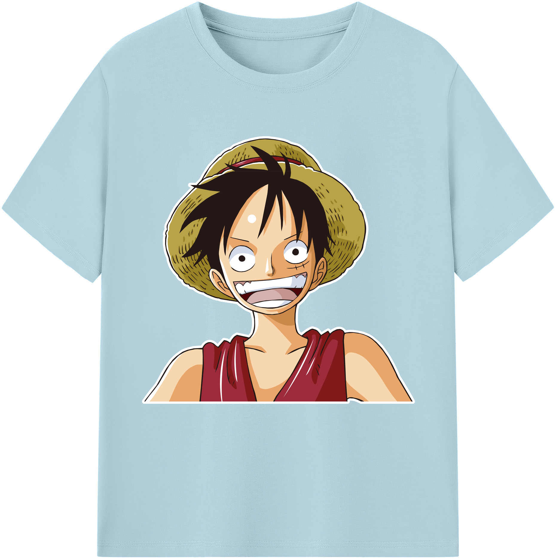 ワンピース モンキー・D・ルフィ ONE PIECE Monkey D. Luffy 綿100％半袖Tシャツ（フロントプリント）
